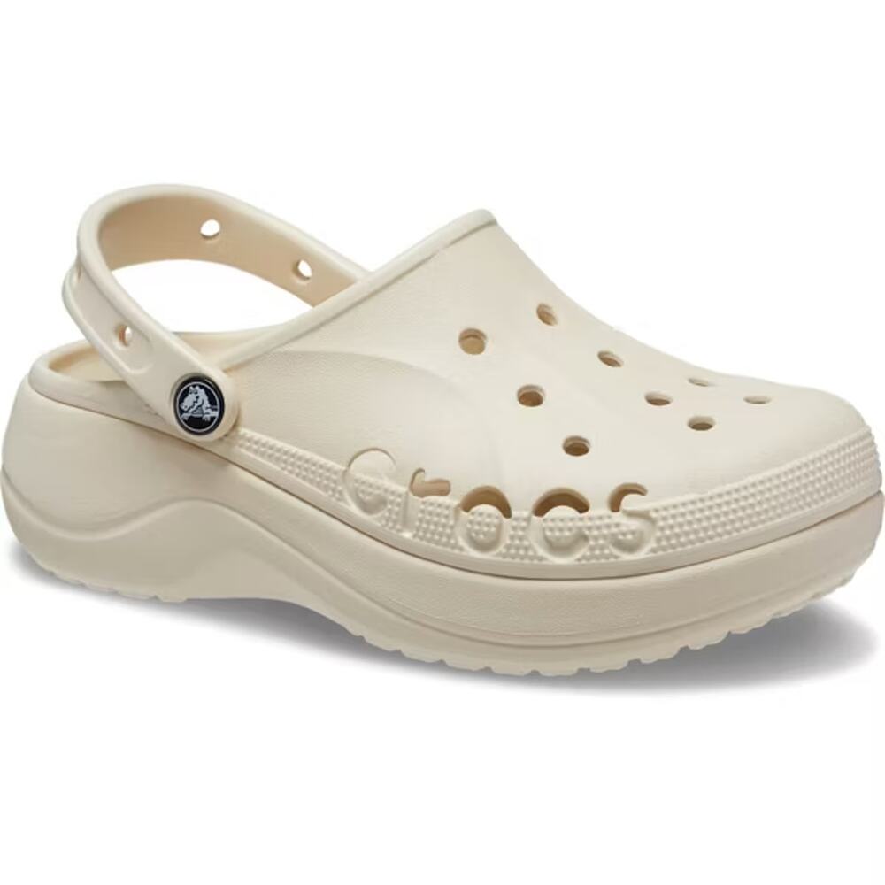 Crocs Women's Baya Clogs Platform Shoes Winter White Women’s Size 7